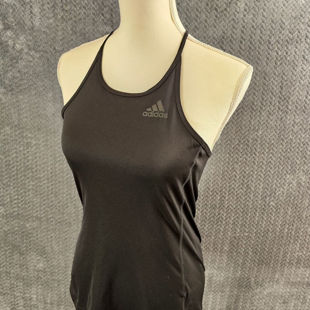 Adidas‎ ClimaLite Black Athletic Tank Top Women Racerback Athleisure Workout